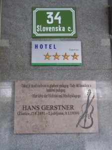 Unveiling of memorial plaque of the violinist & music pedagogue Johann Hans Gerstner hosted by the Embassy of the Czech Republic in Ljubljana, 17.8.2011